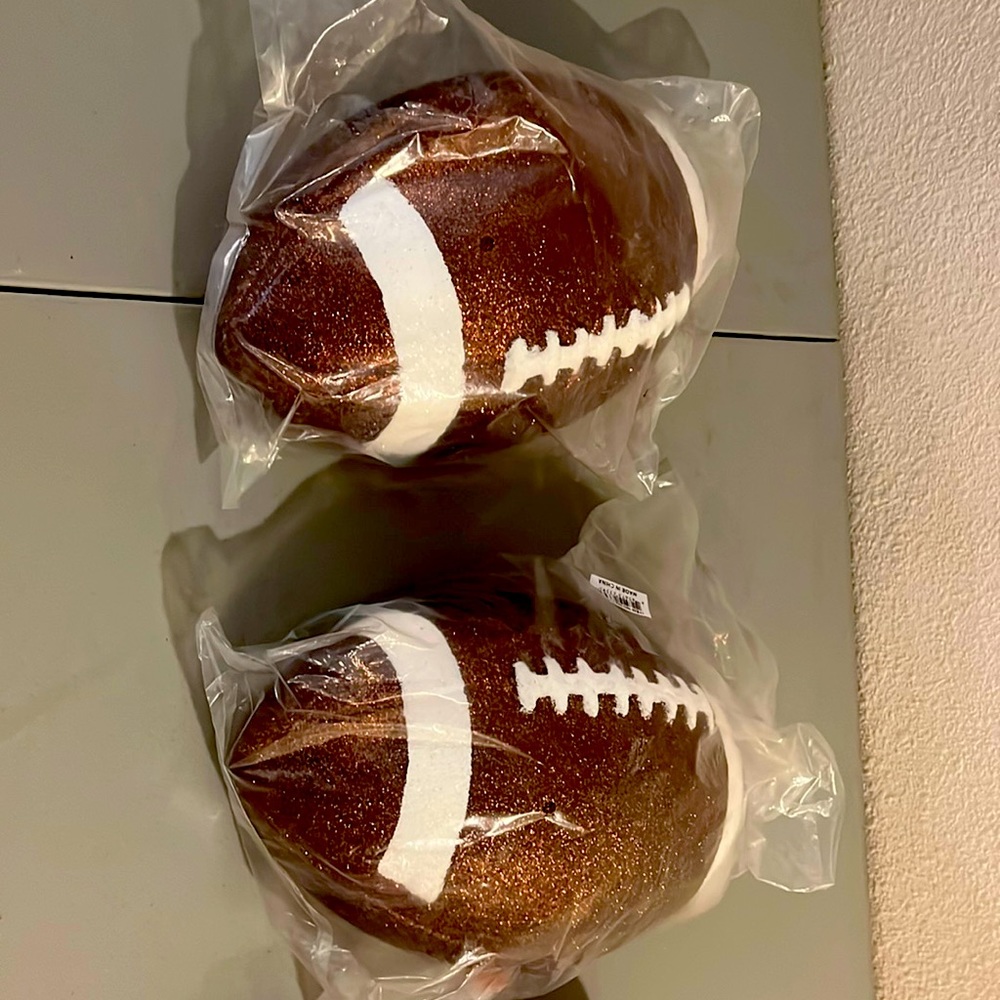 Hard foam football ornaments
